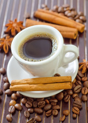 coffee and aroma spice