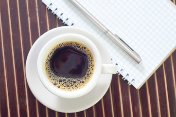 coffee and note