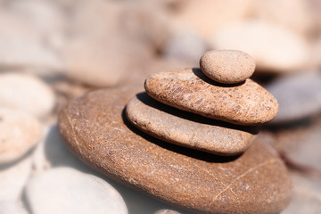 Rounded river stones