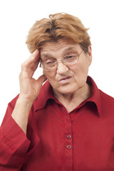 Woman having headache