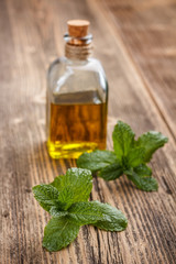 Bottle with mint oil