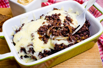 Casserole made for black pudding