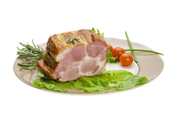 Bacon with vegetables