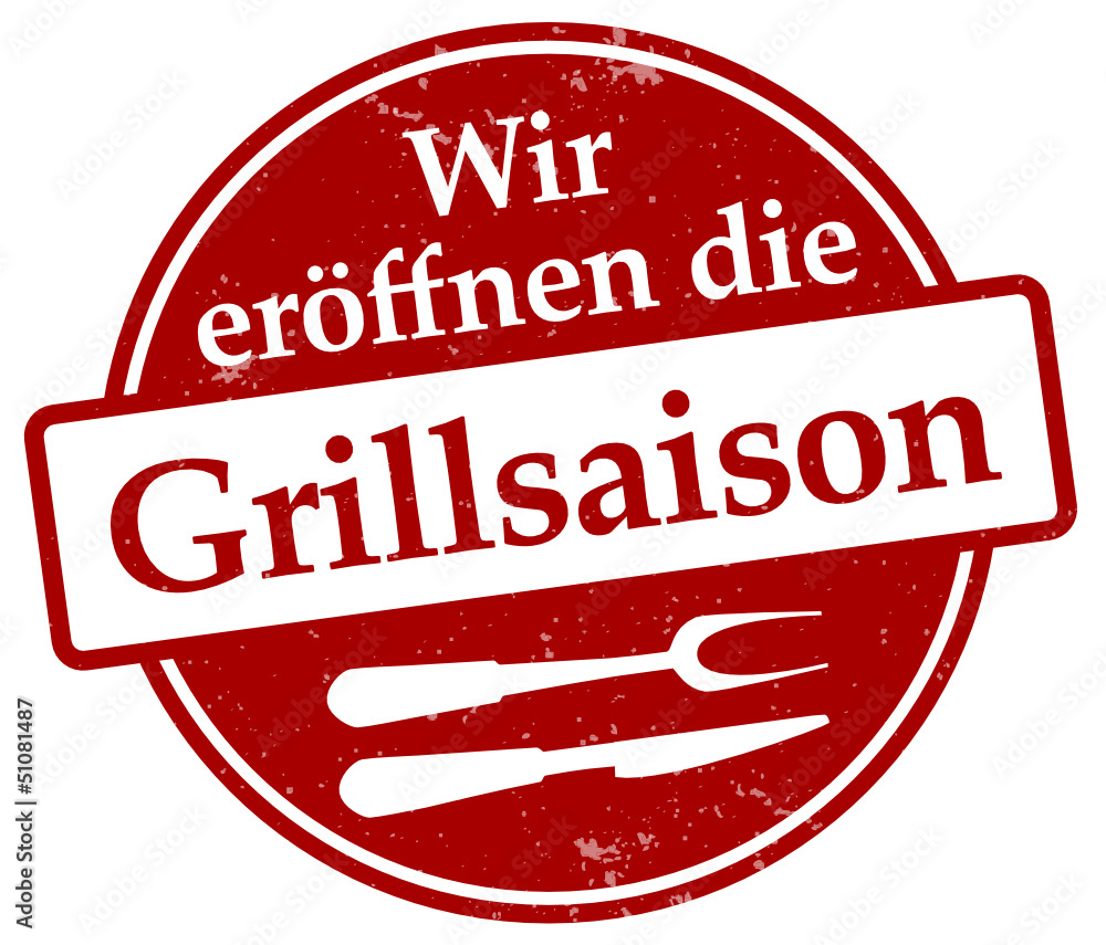 Sticker Wir eröffnen die Grillsaison