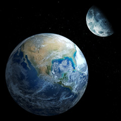 Moon and Earth (Collage images www.nasa.gov)