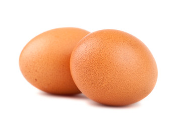 Pair of brown eggs
