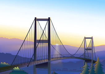Fototapeta na wymiar Birinci boğaz köprüsü