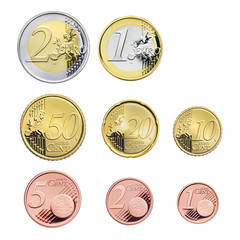 Euromünzen - obrazy, fototapety, plakaty