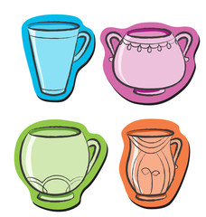 Set of four cups