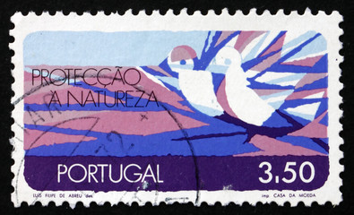 Postage stamp Portugal 1971 Nature Conservation, Air