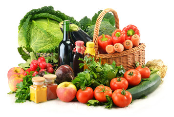 Composition with variety of fresh vegetables