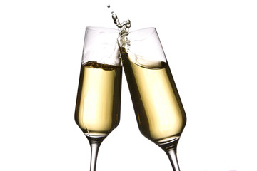 cheers with champagne glasses
