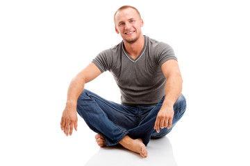 strong casually dressed man