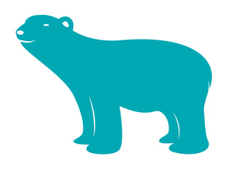 Vector image of an bear on white background