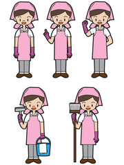 働く人（清掃員）