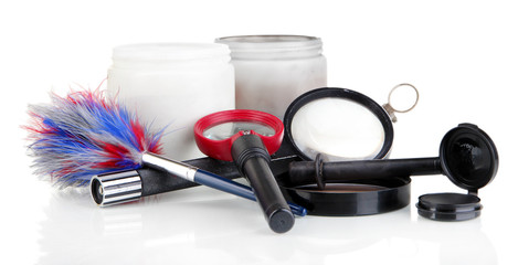 Objects for fingerprint isolated on white