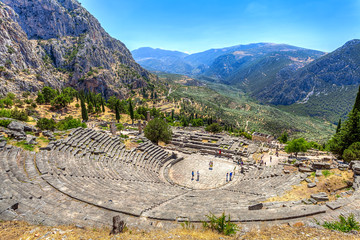 Ancient Theater in Delphi, Greece - Powered by Adobe