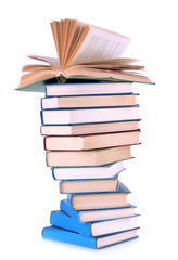 Spiral books isolated on white