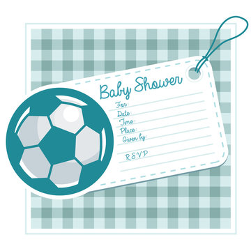 Soccer Baby Shower Invite Card