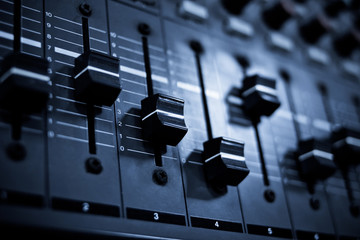Sound mixer control panel