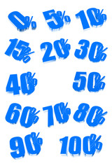 0 to 100 percent discount on three-dimensional