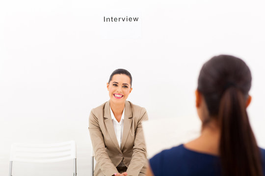 woman during job interview session