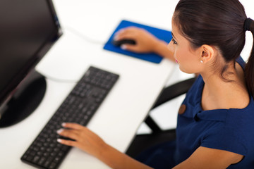 businesswoman typing