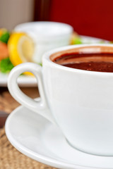 Deliicous coffee closeup