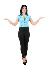 Isolated business girl