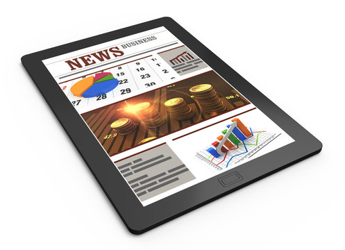Business news on tablet pc