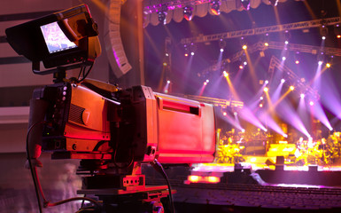 TV camera in a concert hall