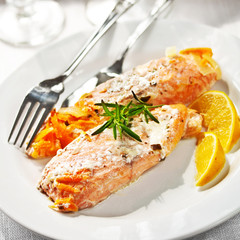 Salmon with Dressing