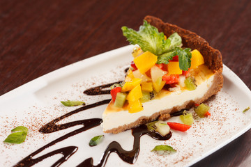 cheesecake with fruits