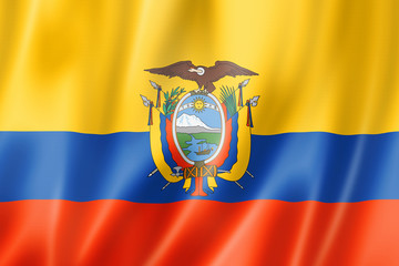Ecuadorian flag - obrazy, fototapety, plakaty