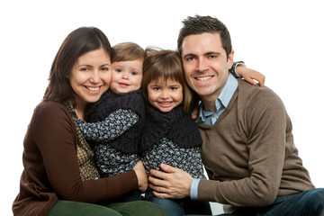Fototapeta premium Happy family posing together.