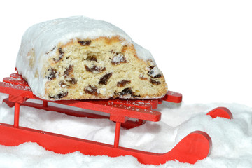 Stollen auf Schlitten