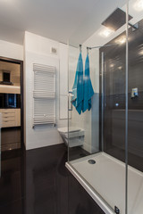 Minimalist apartment - small bathroom