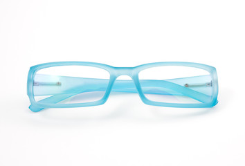 blue glasses isolated on a white background