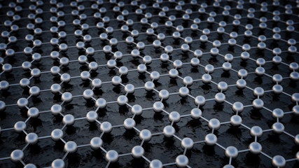 Fototapeta premium Graphene atomic structure