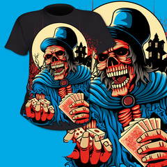 T-Shirt Print Totenkopf