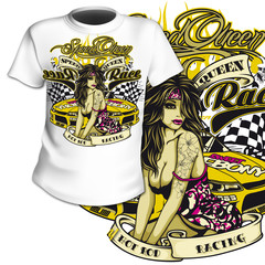 T-Shirt Print Hot Rod