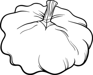 patison vegetable cartoon for coloring book