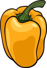 yellow pepper vegetable cartoon illustration