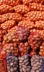 Potatoes and onions