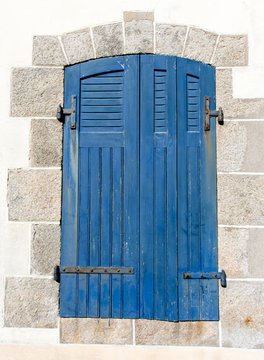 Blue shutters
