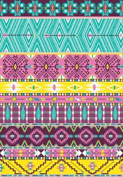 Aztec geometric seamless pattern