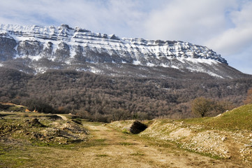 Beriain mountain in winter (Navarre)