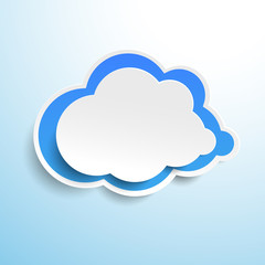Fototapeta premium Blue Cloud Label