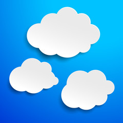 Three Clouds Blue Sky Label