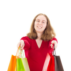 Beautiful woman on shopping tour